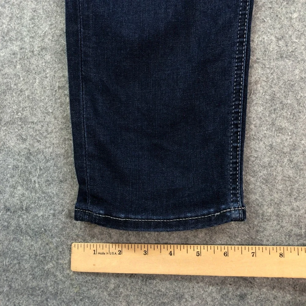 Banana Republic Mens Traveler Jeans 34x32 Tapered Fit Blue Dark Wash Stretch